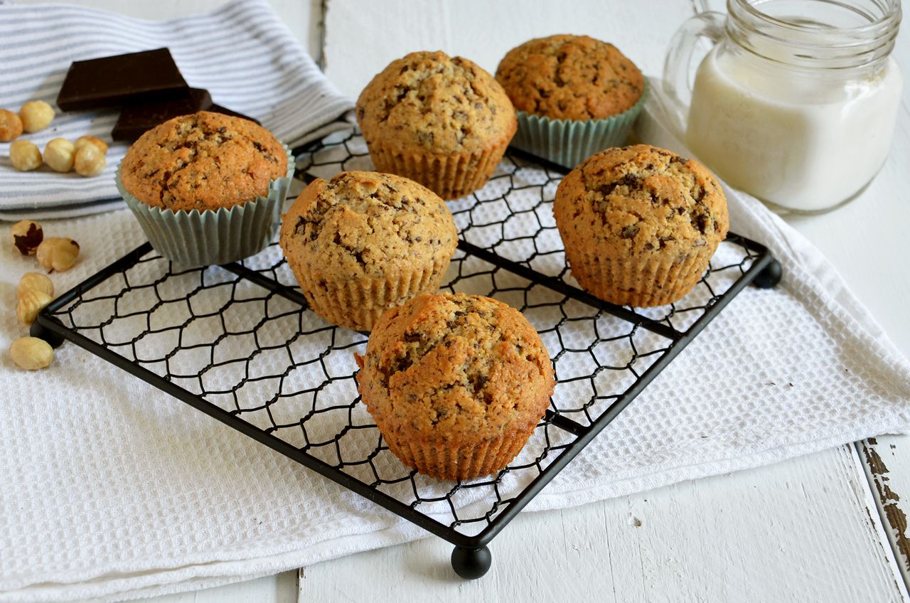 Muffin nocciola e cioccolato