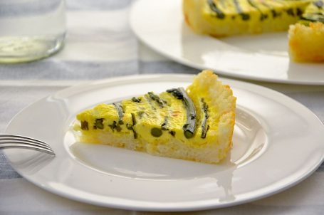 Quiche di asparagi in crosta di riso