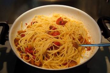 Pasta melanzane, pomodorini e bufala 7