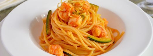 Pasta gamberi e zucchine
