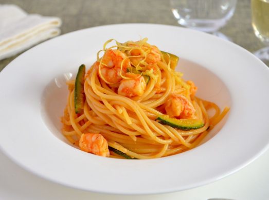 Pasta gamberi e zucchine