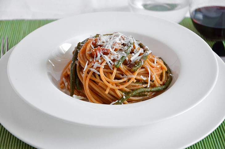 Spaghetti con i fagiolini