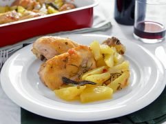 Pollo al forno con patate