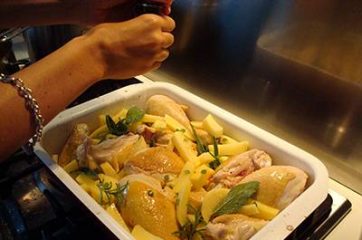 Pollo al forno con patate 6