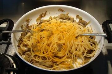 Pasta con carciofi e bottarga 9