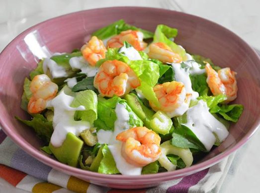 Insalata di gamberi e avocado