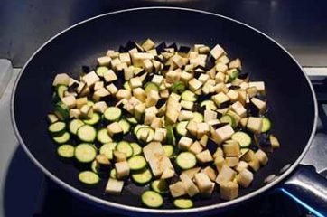 Insalata di farro con melanzane e zucchine 2