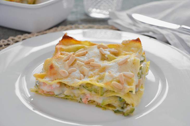 Lasagne salmone e zucchine