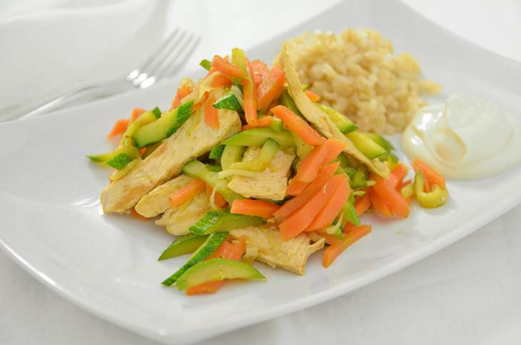 Petto di pollo con le verdure