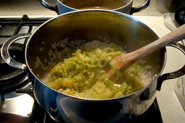 Risotto con verza e patate 9