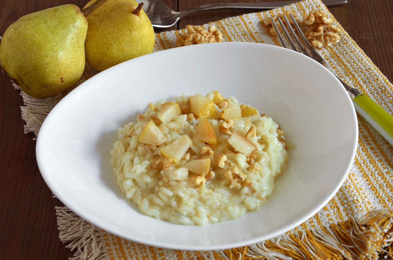 risotto mele e noci