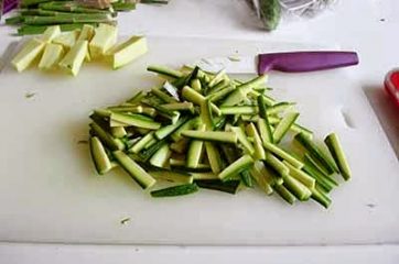 Pasta con zucchine e asparagi 4