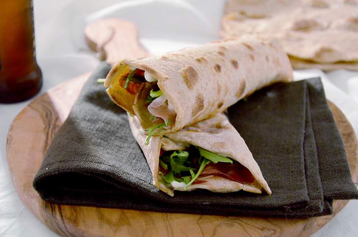 Piadina integrale all'olio