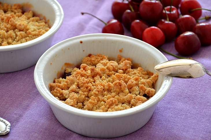 Crumble di ciliegie