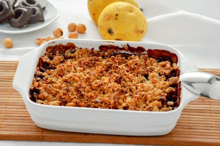 Crumble di pere e cioccolato