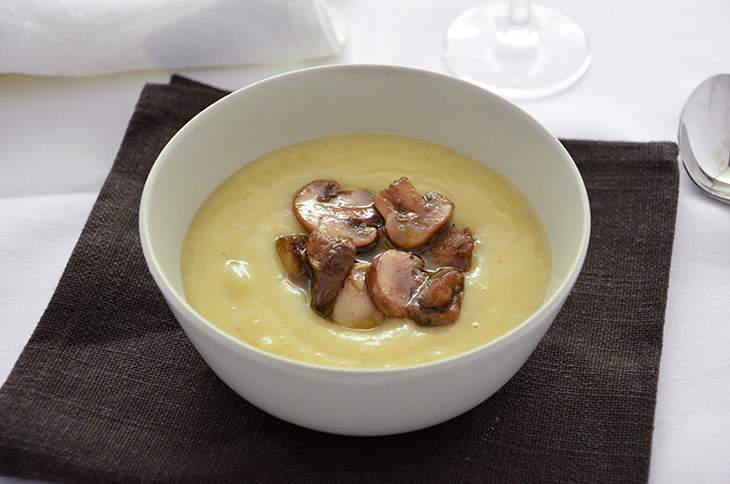 Crema di patate con funghi