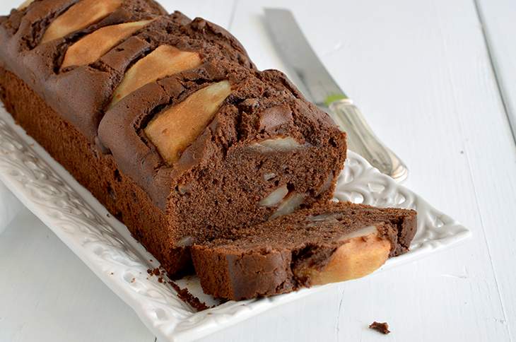 Plumcake pere e cioccolato