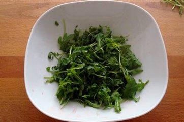 Insalata di riso con pomodori asiango e rucola 4