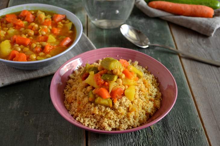 Cous cous con verdure e ceci