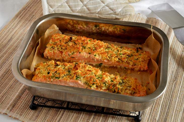 Salmone gratinato