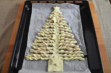 Albero di Natale di pasta sfoglia salato 6