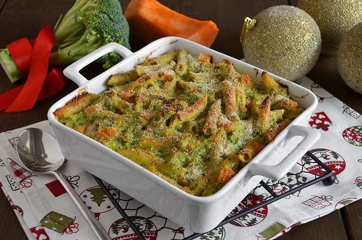 Pasta al forno con zucca e broccoli