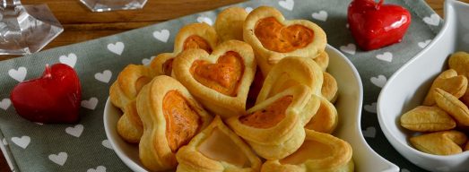 Cuori di pasta sfoglia