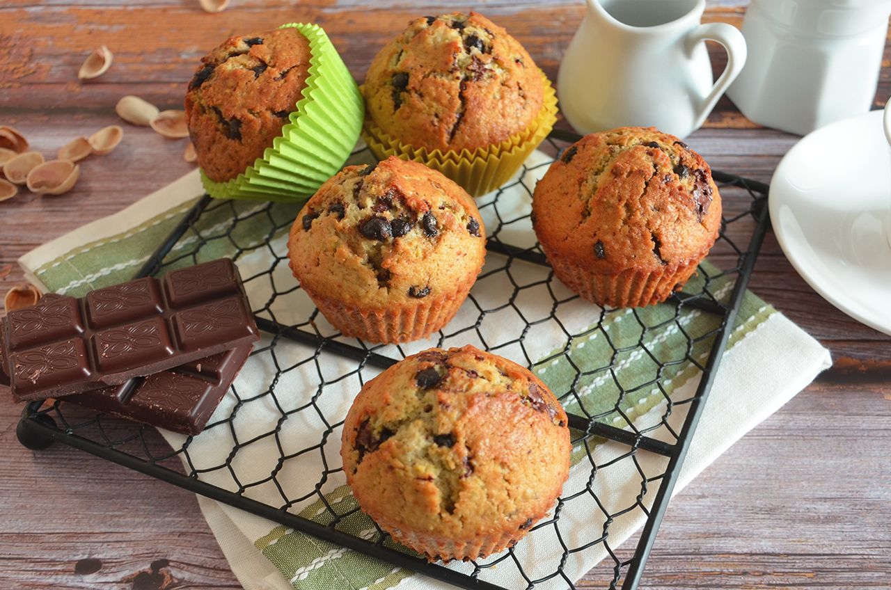 Muffin pistacchi e cioccolato
